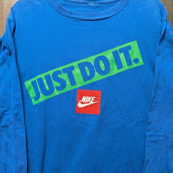 80s / 90s Just Do It Nike Long Sleeve T Shirt - Picture 3 of 6